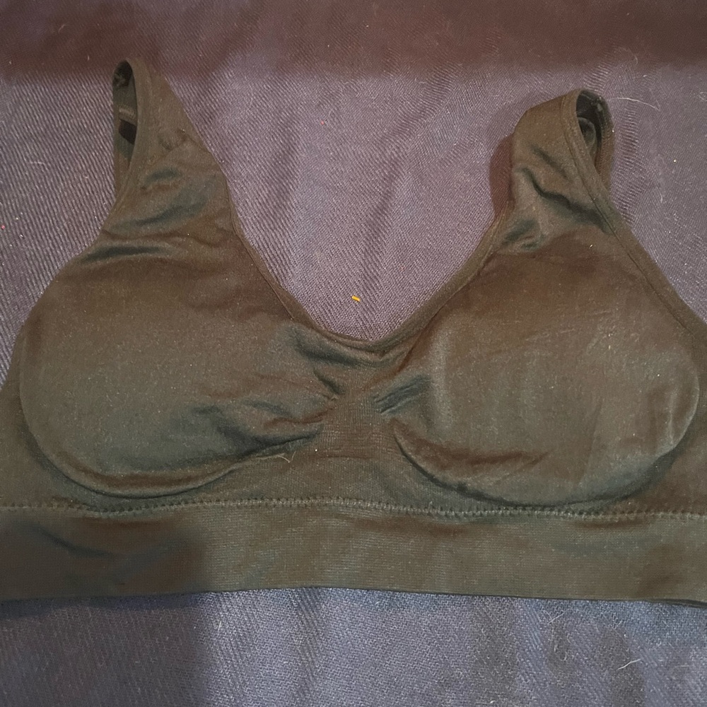 Black Wireless Bra with Wide Straps